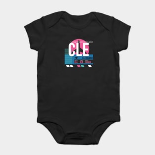 Cleveland (CLE) Airport // Sunset Baggage Tag Baby Bodysuit